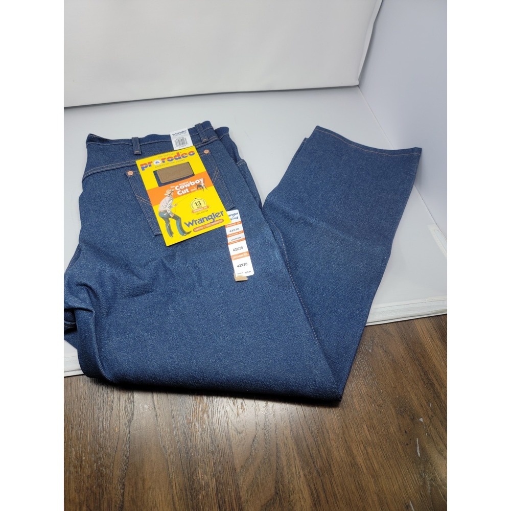 Men's Rigid Wrangler Cowboy Cut 13MWZ Original Fit Jeans - Rigid Indigo Sz 42x32